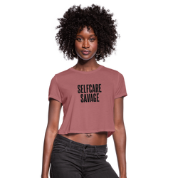 SelfCare Savage Cropped T-Shirt - mauve