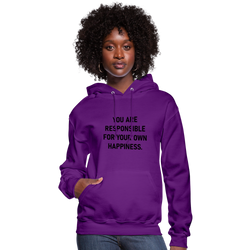 Women's Hoodie- You are Responsible - purple