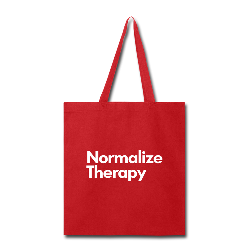 Normalize Therapy Tote Bag - red