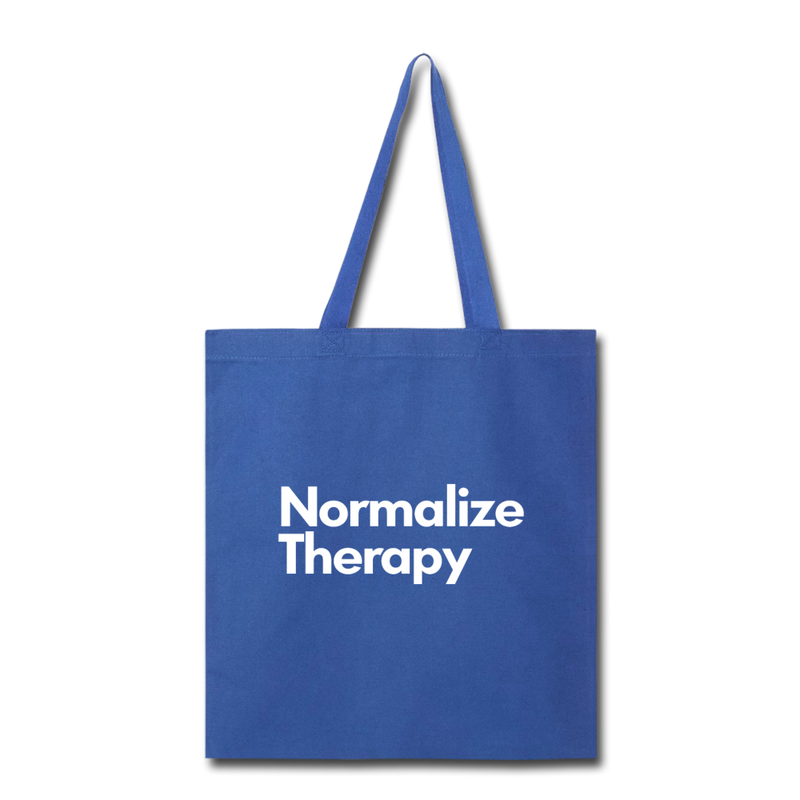 Normalize Therapy Tote Bag - royal blue